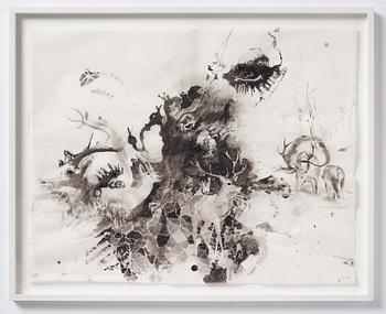 Lotta Döbling, signed and dated 2014. Ink on paper.