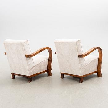 Armchairs, a pair, Art Deco, first half of the 20th century.