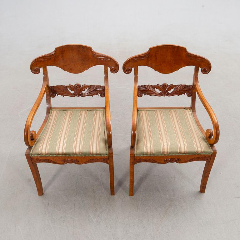 Armchairs, a pair, Late Empire, second half of the 19th century.