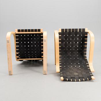ALVAR AALTO, fåtöljer, ett par, modell 406 för Artek.