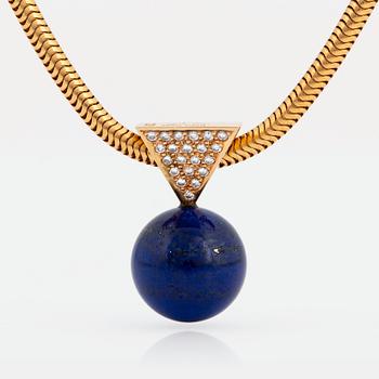 172. Peter de Wit, Margareth Sandström, a pendant, Linköping 1995, 18K gold and a total of 0,15 ct diamonds.