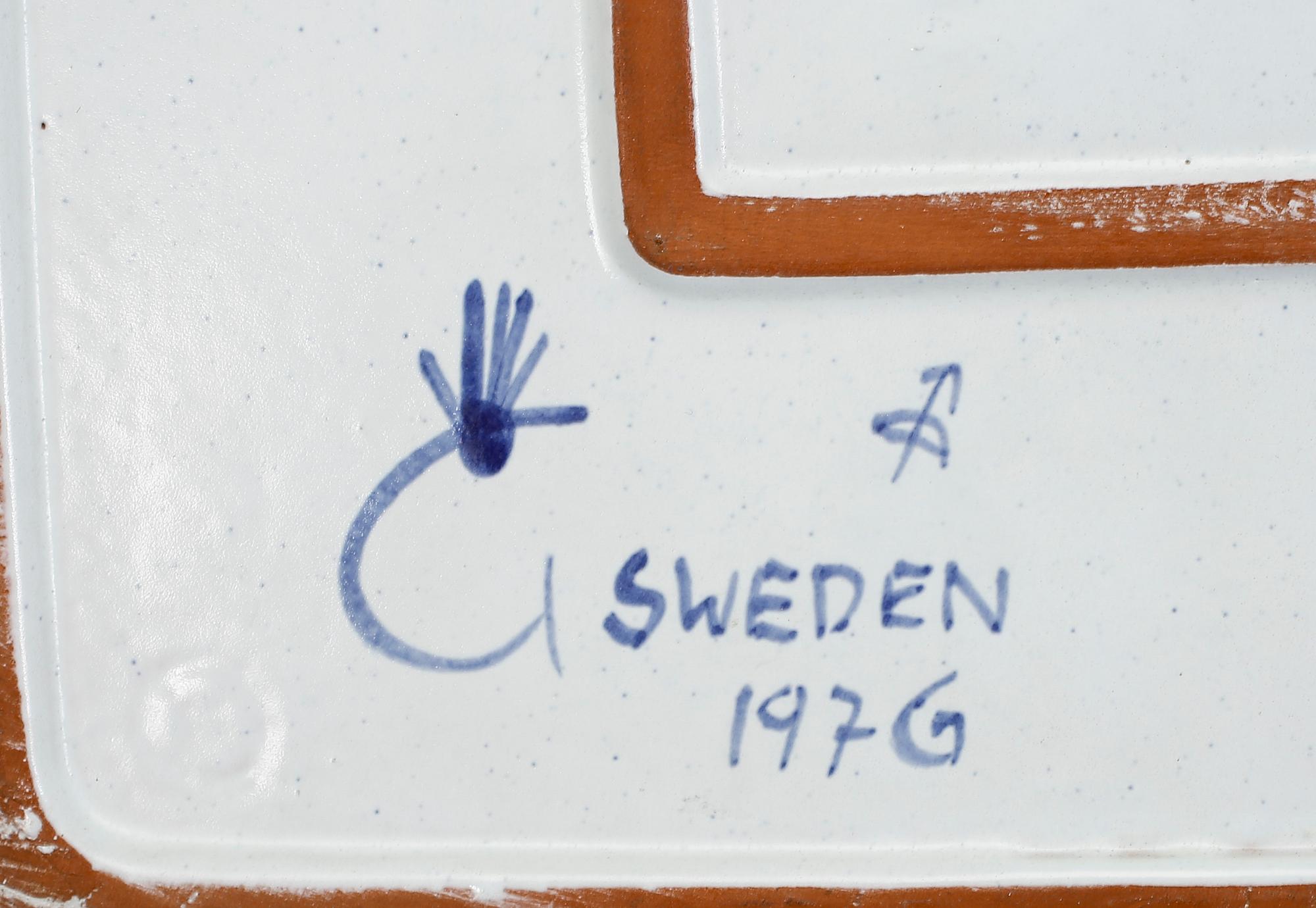 FAT, 2 stycken, Stig Lindberg, Gustavsberg studio, "Karneval", fajans. I produktion 1958-1962.