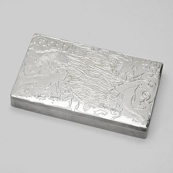 162. Olle Ohlsson, a sterling silver cigarette box, Stockholm 1974.