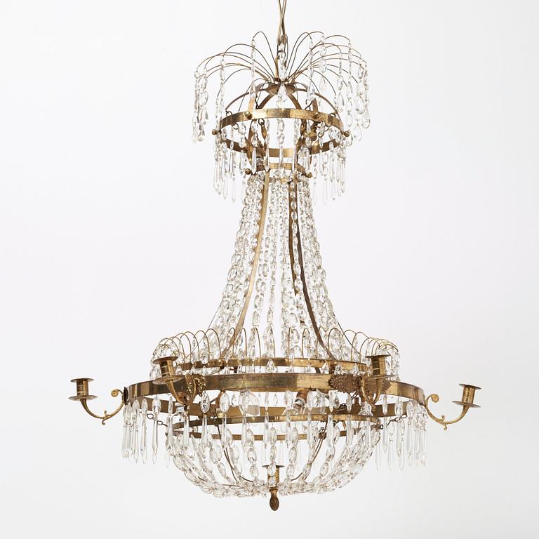 A Swedish Empire 1820/30's seven-light chandelier.