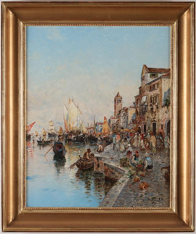 Wilhelm von Gegerfelt, Venetian Canal Scene.