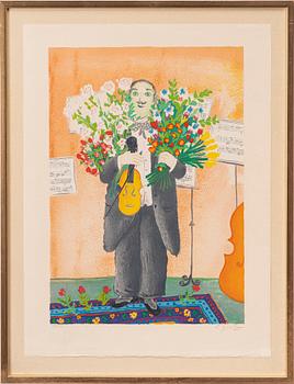 Lennart Jirlow, "Violinist med blommor".