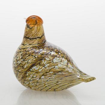 Oiva Toikka, lasilintu, "Kesäriekko", signeerattu O. Toikka Nuutajärvi.