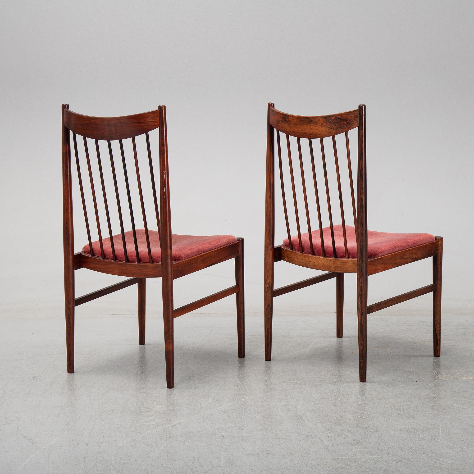 ARNE VODDER, stolar, 8 st, Sibast, Danmark, 1960-tal.