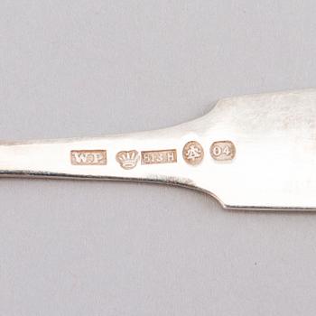 A 109 piece silver cutlery, 'Musslan' for Auran Kultasepät Turku 1960-1970s.