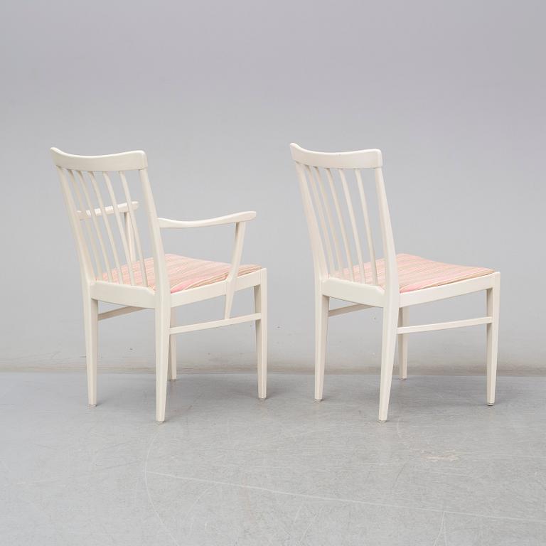 CARL MALMSTEN, a set of 4+2 'Herrgården' chairs, Bodafors.