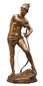 174. FIGURIN, brons,  Henri Peinte. Siot-Decauville Fondeur Paris. 1800/1900-tal.