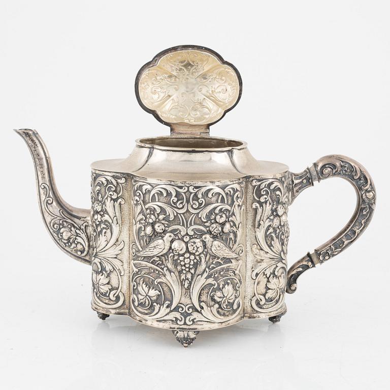 Te och kaffeservis, silver, Tyskland, tidigt 1900-tal.