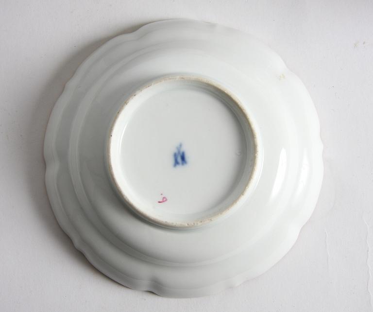 KAFFESERVIS, 17 delar, porslin, Meissen.