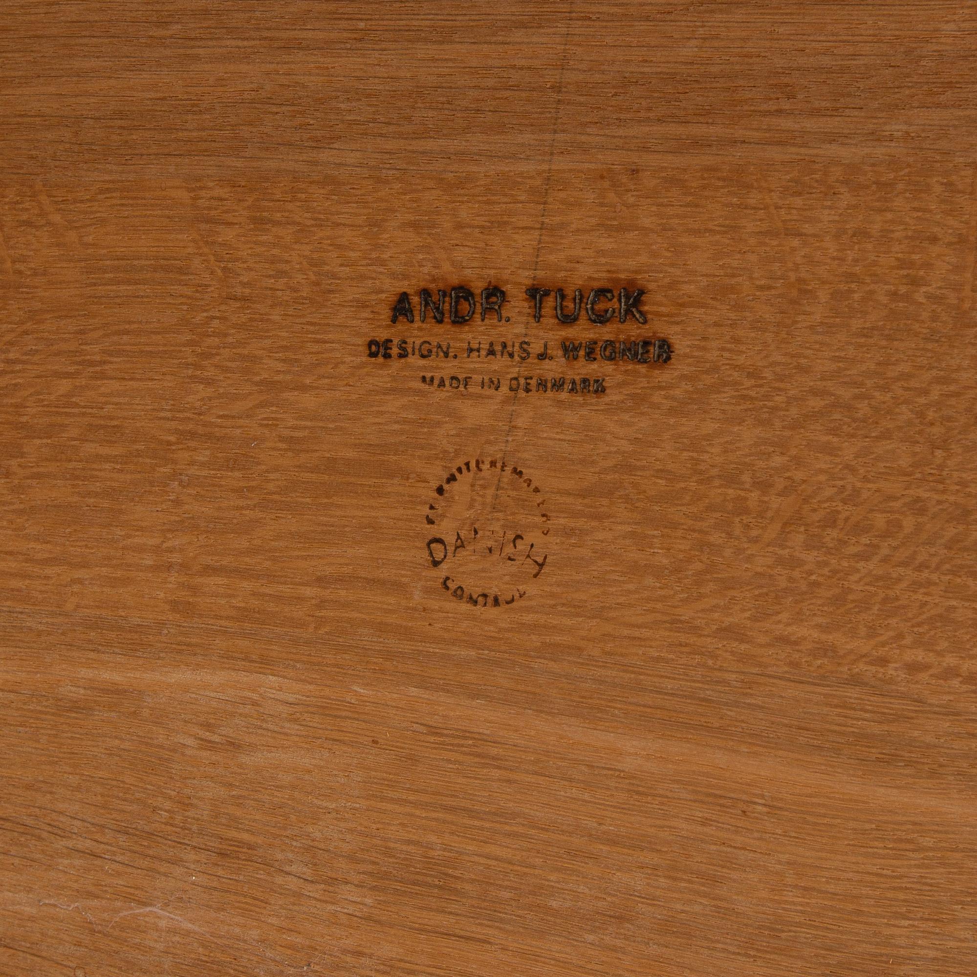Hans J Wegner, an oak coffee table, Andreas Tuck, Denmark.