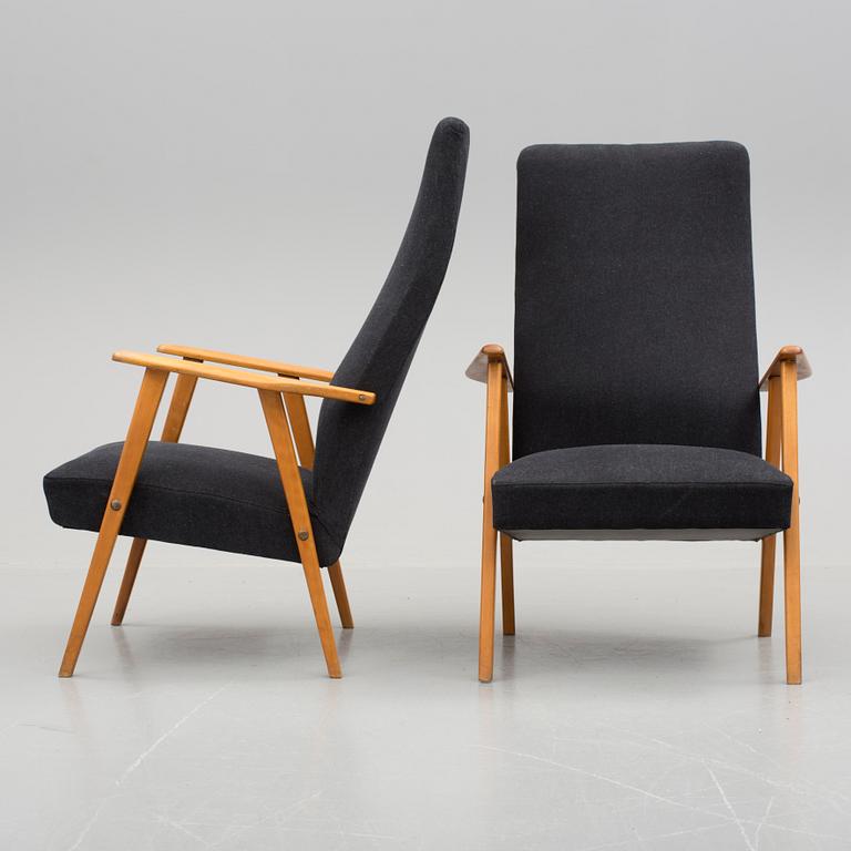 FÅTÖLJER, ett par, Danmark, 1900-talets andra hälft.