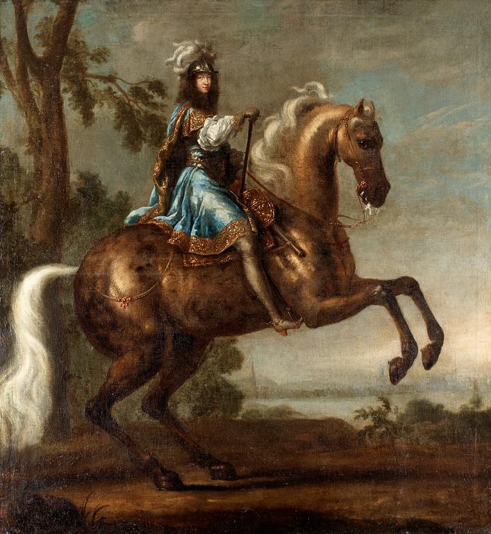 David Klöcker Ehrenstrahl Hans skola, "Konung Karl XI till häst" (1655-1697).