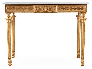 569. A late Gustavian late 18th century console table in the manner of P. Ljung.