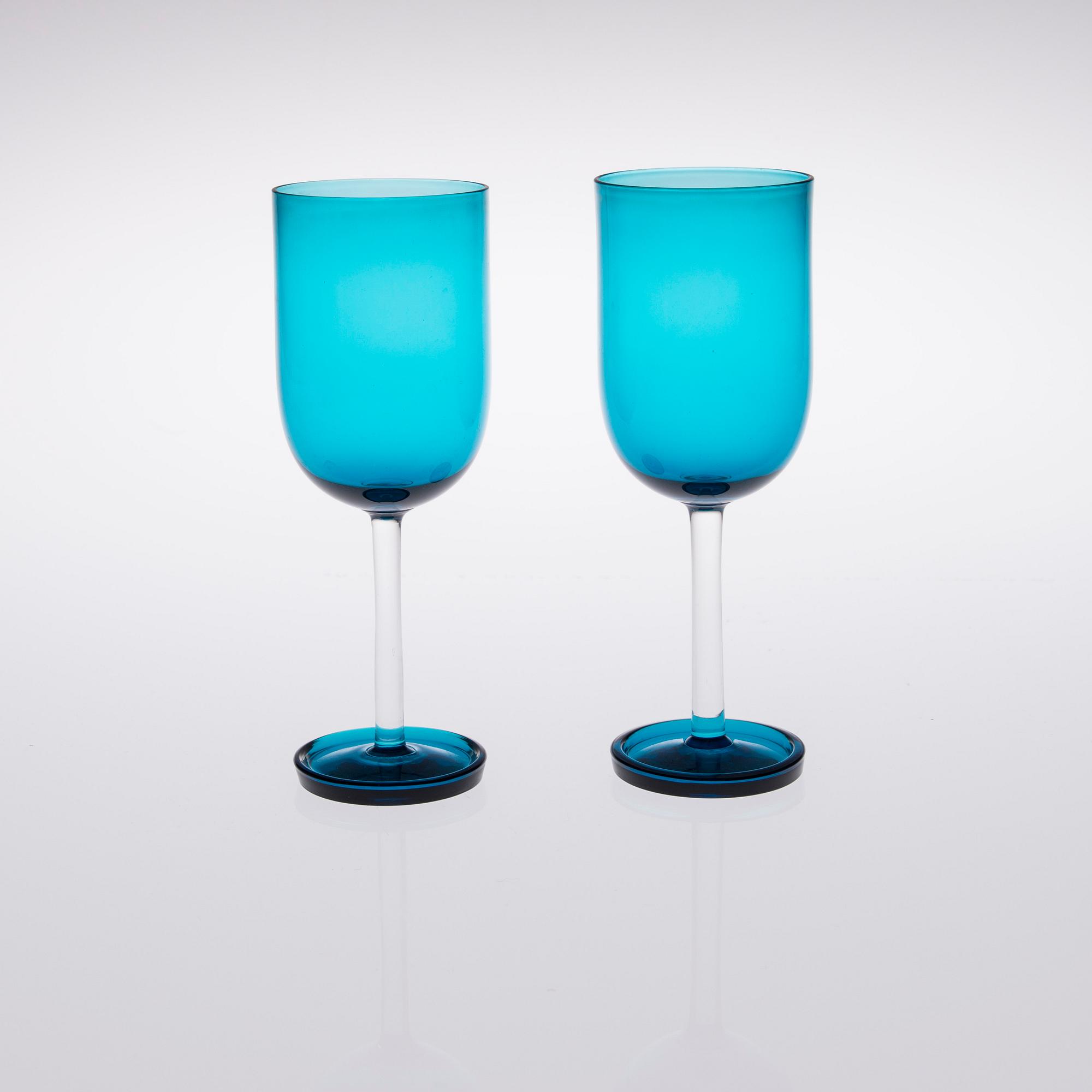 NANNY STILL, SAFTGLAS, 5 st, modell 1661, Riihimäen Lasi 1950-60-tal.