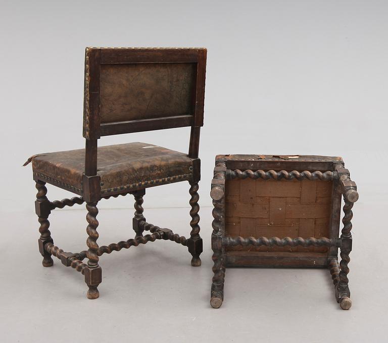 STOLAR, 6 st, barockstil, 1900-talets första hälft.