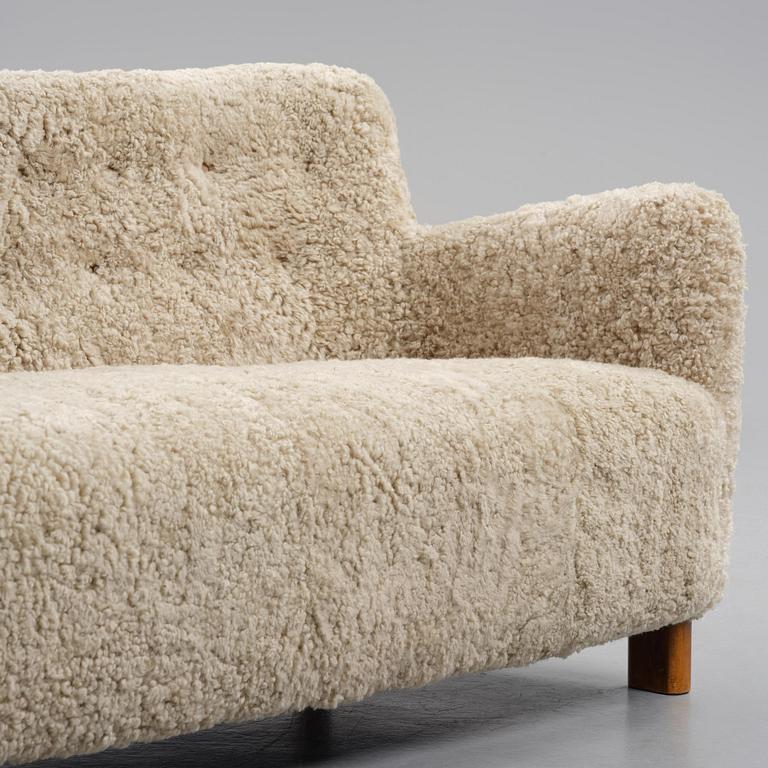Fritz Hansen, a sofa model "1669", Denmark, 1940s.