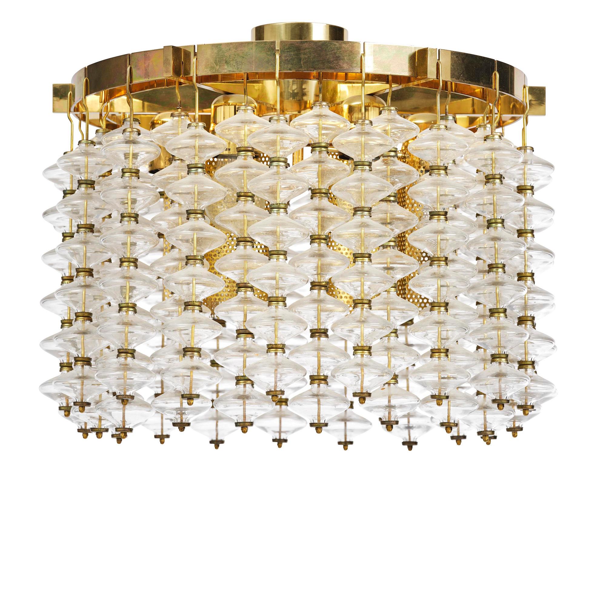 Hans-Agne Jakobsson, an "Estrella" ceiling lamp model "T 580", Hans-Agne Jakobsson AB, Markaryd, 1960s-70s.
