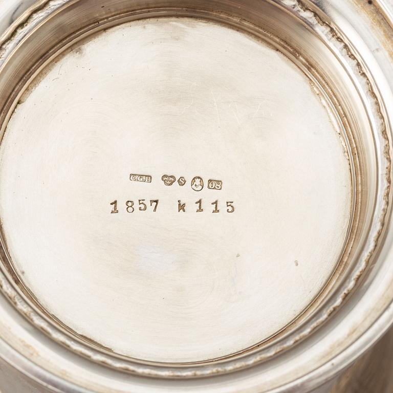 Bägare, 4 st, silver, Stockholm, bl a Atelier Borgila 1952.