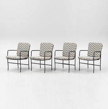 Josef Frank, four garden chairs, Firma Svenskt Tenn, Sweden.