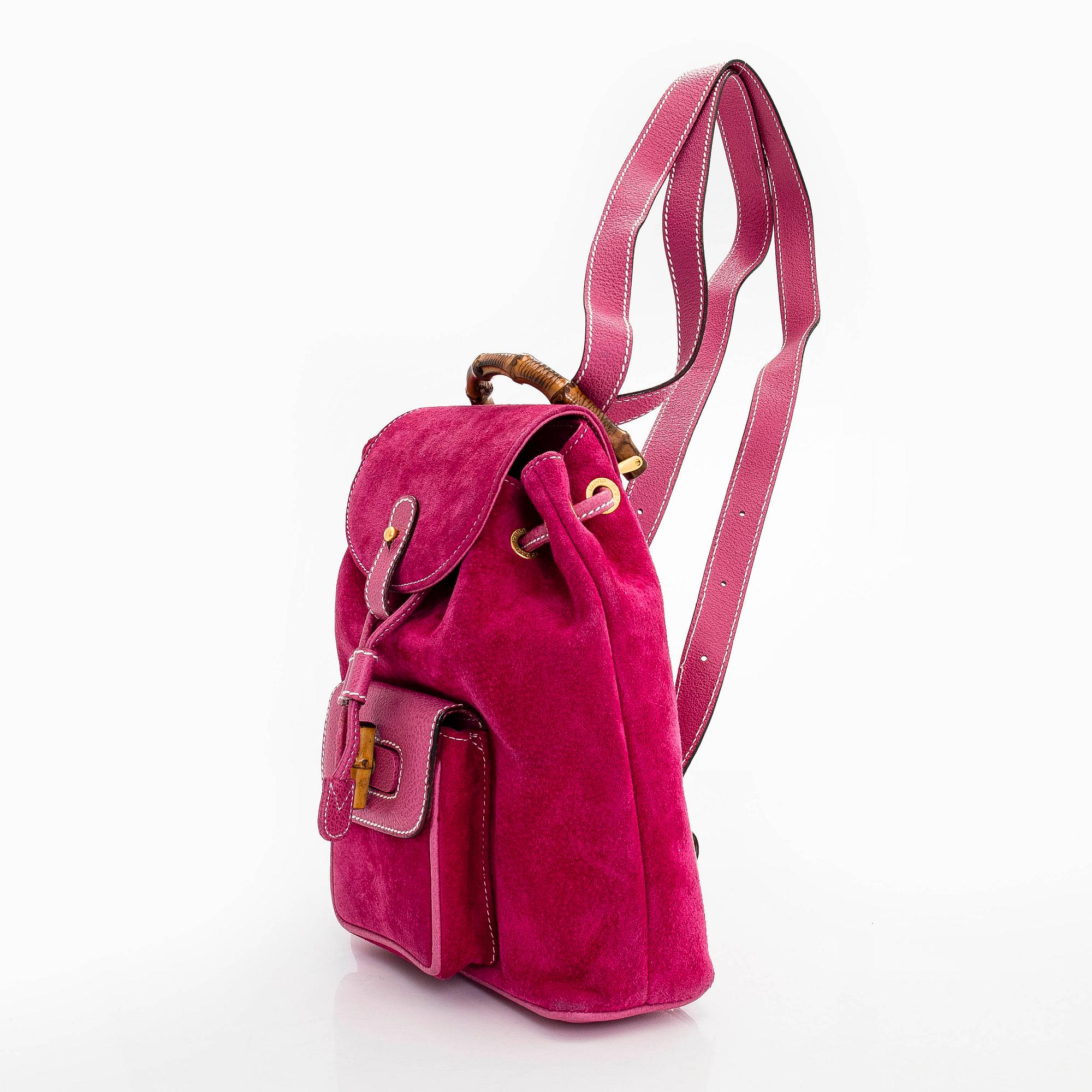 Gucci, a 'Bamboo' backpack.