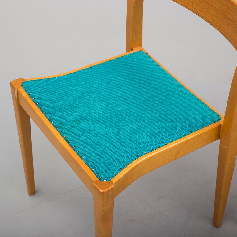 a set of four chairs by Axel Larsson for Gemla, second part of the 20th century.