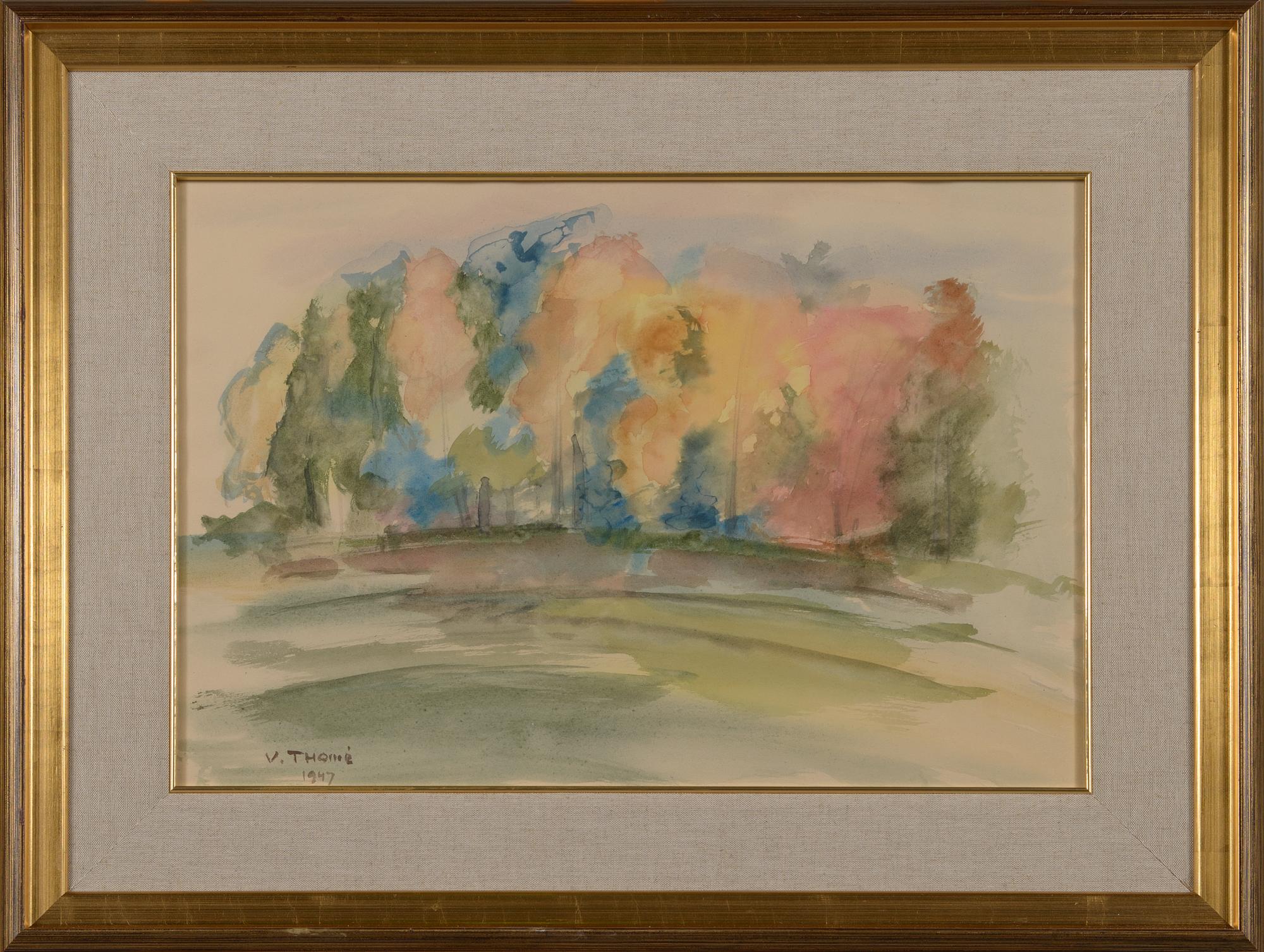 Verner Thomé, watercolour, signed and dated -47.