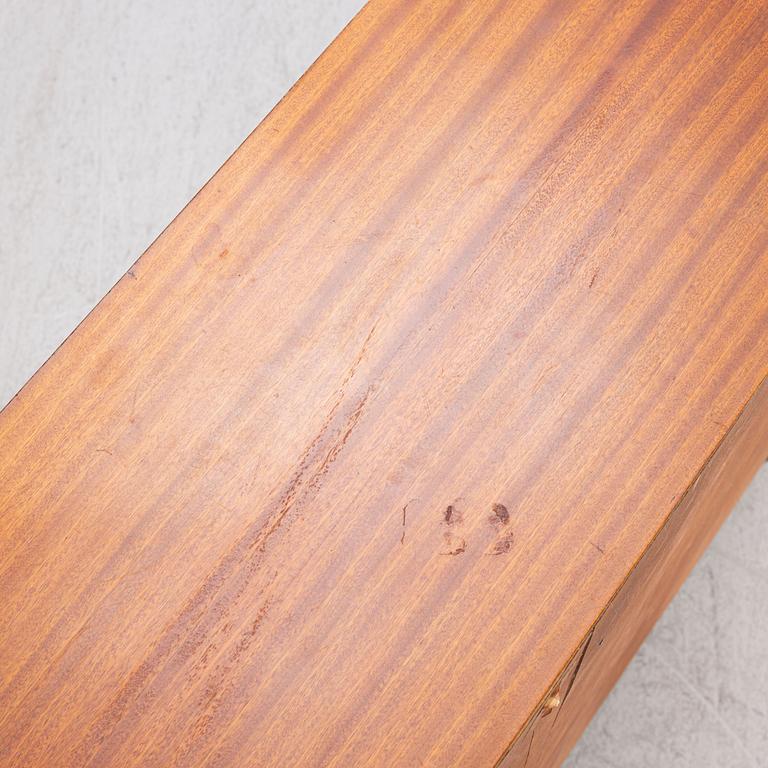 A ahogany-veneered 1940's/50's bookcase.