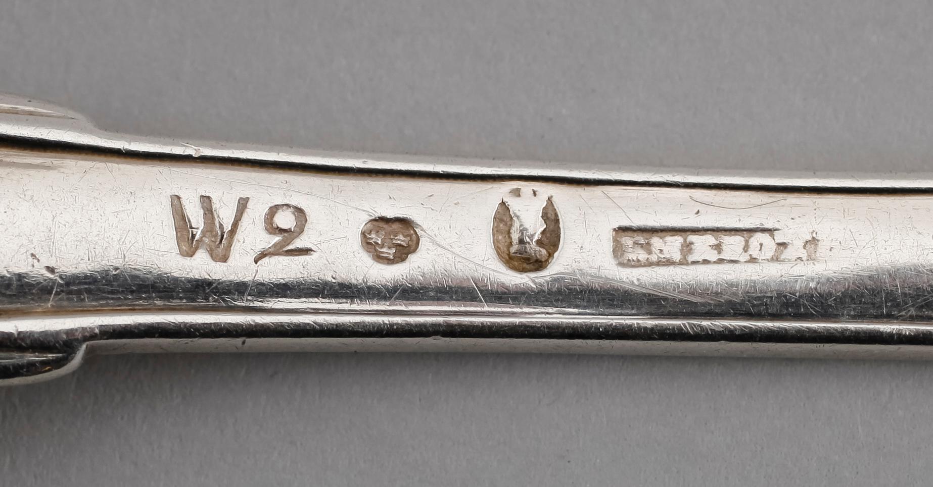 MATSKEDAR, 4 st, silver, Petter Eneroth, Stockholm 1803. Vikt ca 254 gram.