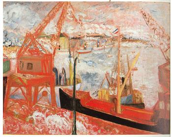 Sigrid Hjertén, "Mot aftonen, Stadsgården".