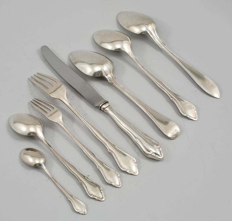 BESTICK, 40 st, silver, 1800/1900-tal. Vikt ca 1 950 gram.