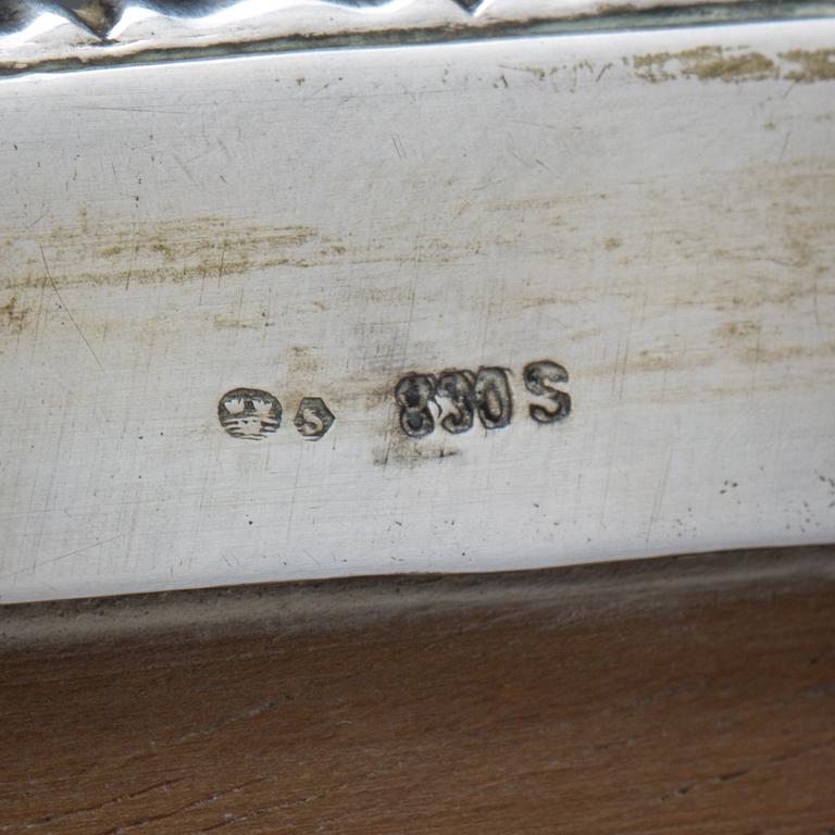 CIGARRSKRIN, 830 silver, importstämplar. Total vikt inkl. inredning 1192 gram.