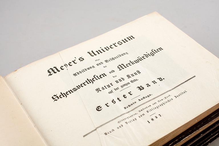 BÖCKER, 5 volymer, Meyer's Universum, Bibliographischen Institut, 1835-38.