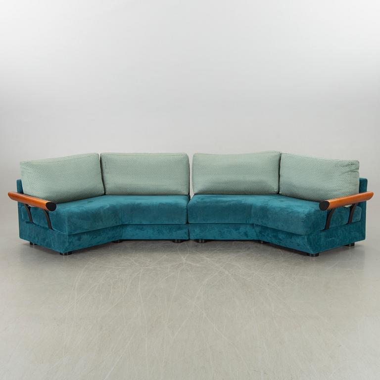 A SET OF 2 1980's FRIGHETTO SOFAS, ITALY.