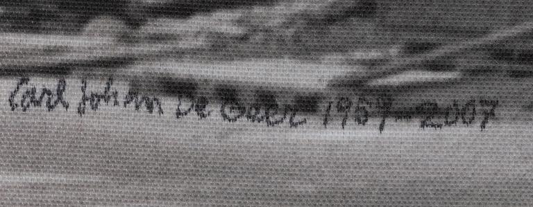 Carl Johan De Geer,  photo sublimation signed and dated 1959-2007. Numbered 1/3.