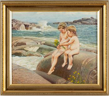 ARNE BARK, oil on canvas, signed and dated -82.