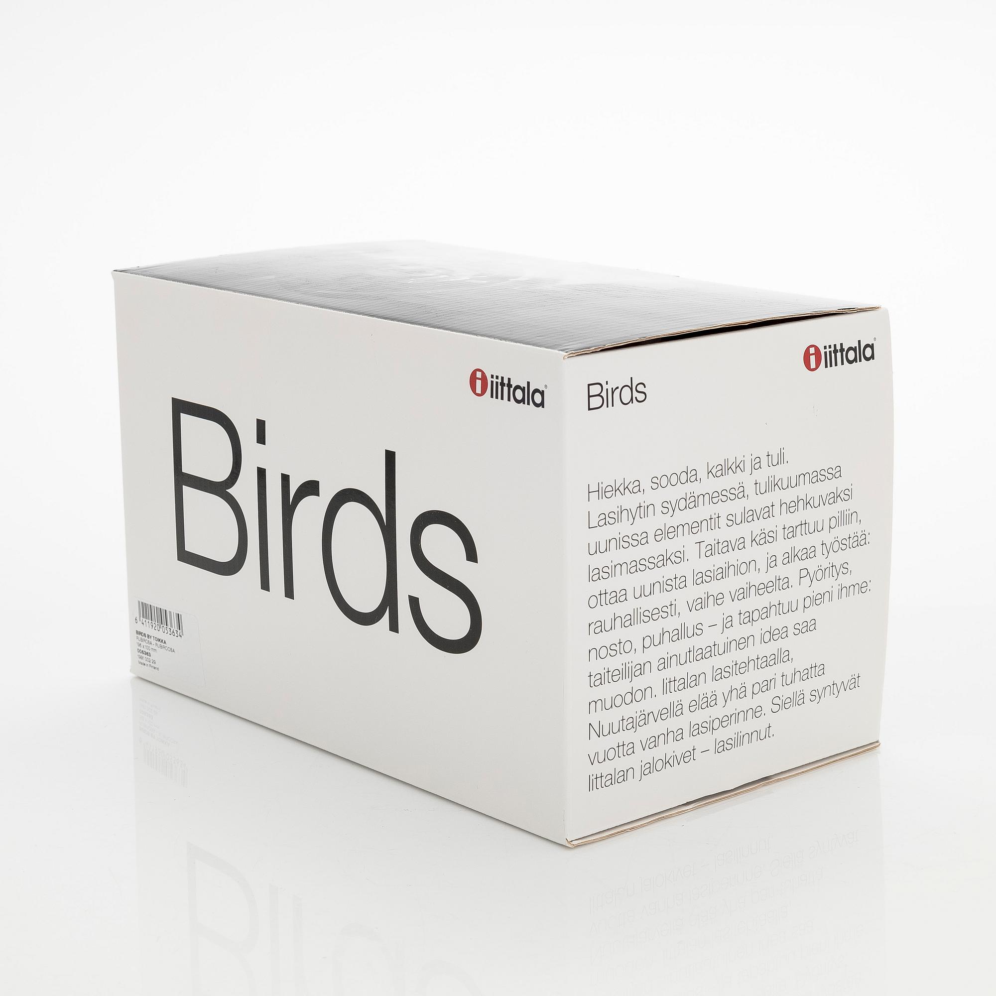 Oiva Toikka, A glassbird 'Rubirosa', Unique Days spring 2008, signed O. Toikka Nuutajärvi.