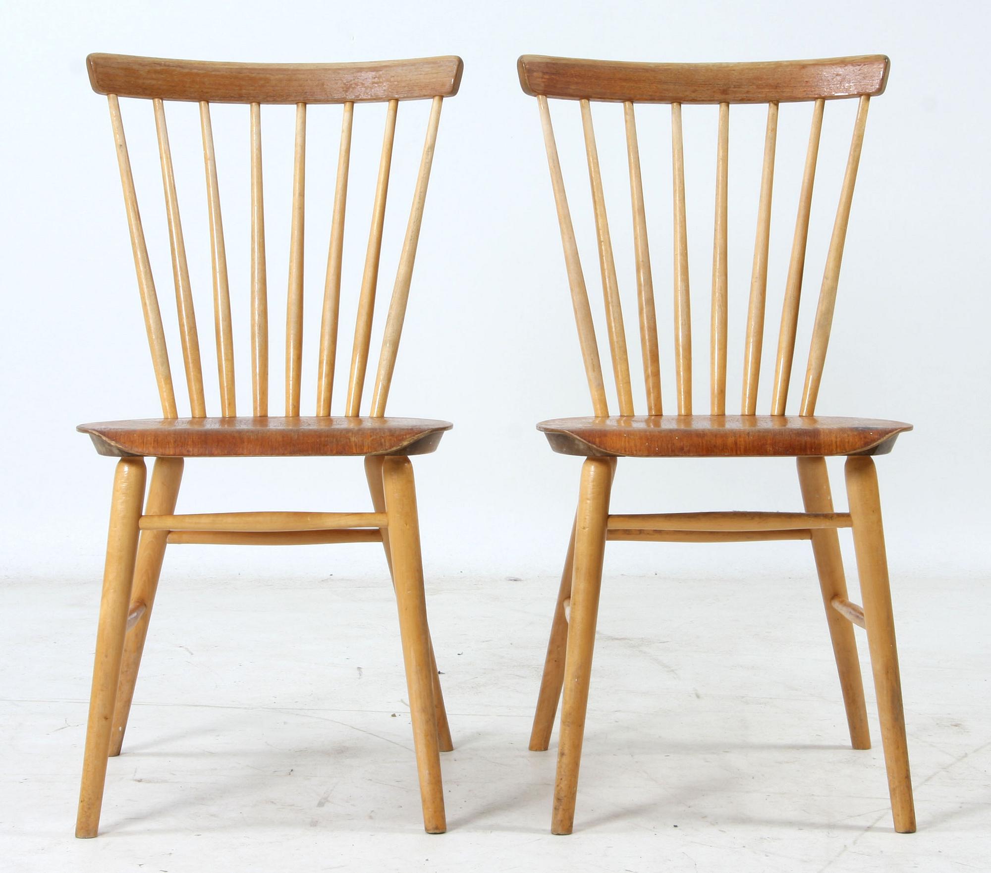 SOFFA, samt STOLAR, ett par, Bröderna Wigells Stolfabrik AB, Malmbäck, samt STOLAR, ett par, 1950/1960-tal.
