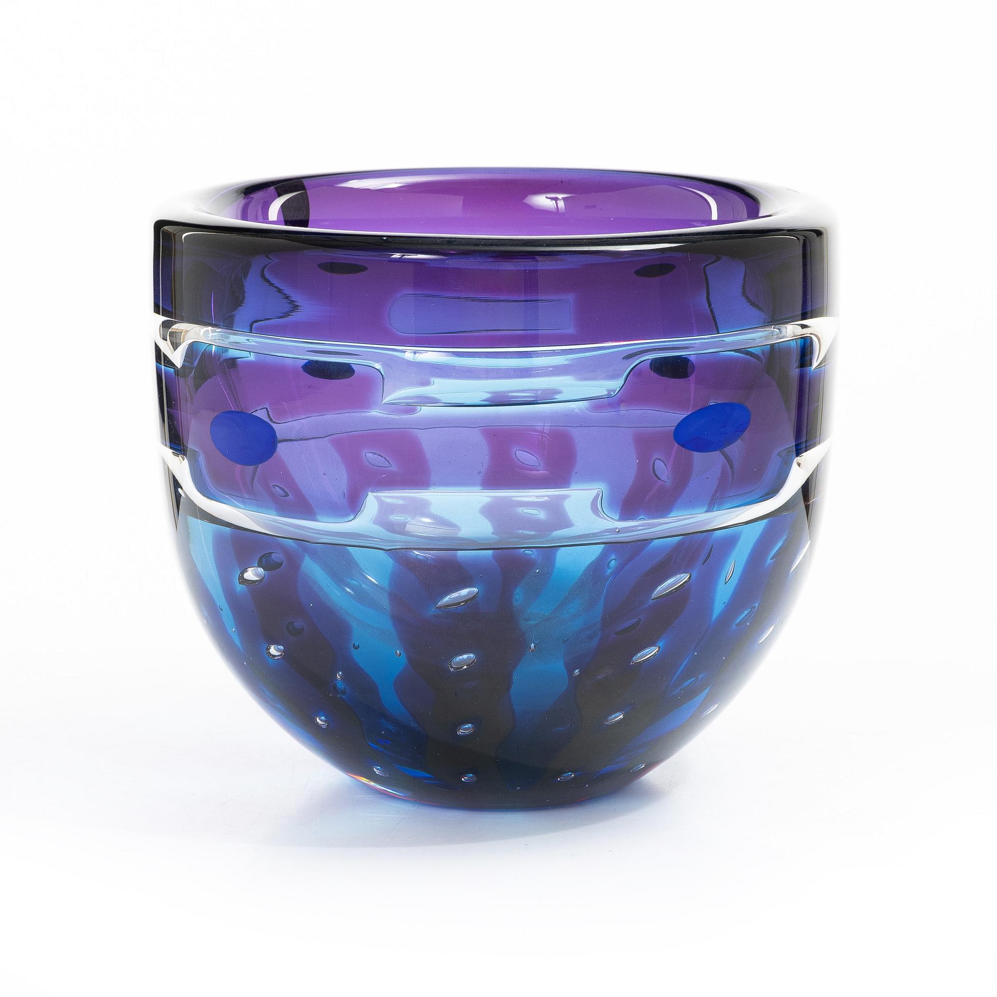 Erika Lagerbielke, vas, glas, unik, Orrefors Gallery, 1999.