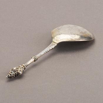 A Swedish 15th century silver spoon.