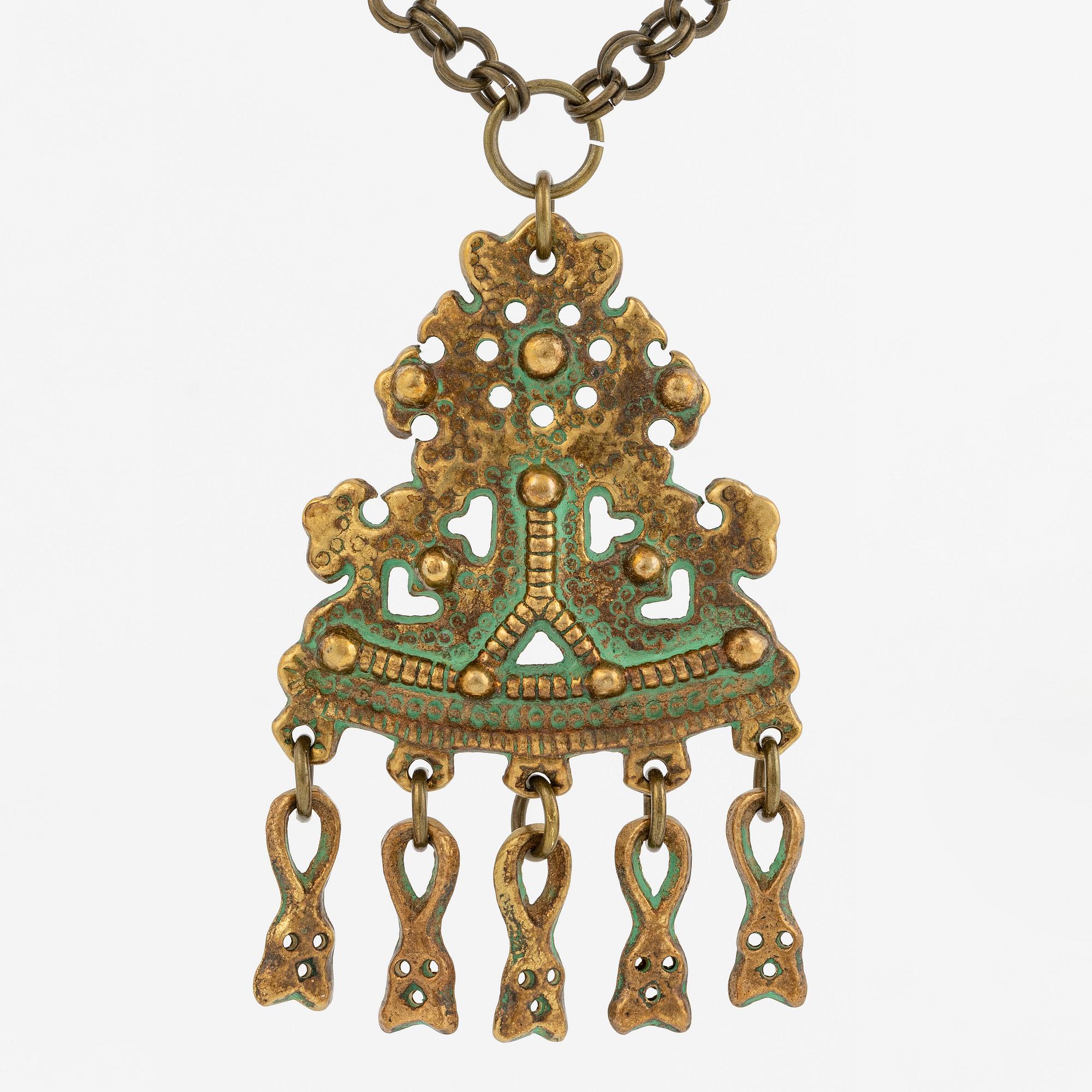 Pentti Sarpaneva, Kalevala Koru, necklace, bronze.