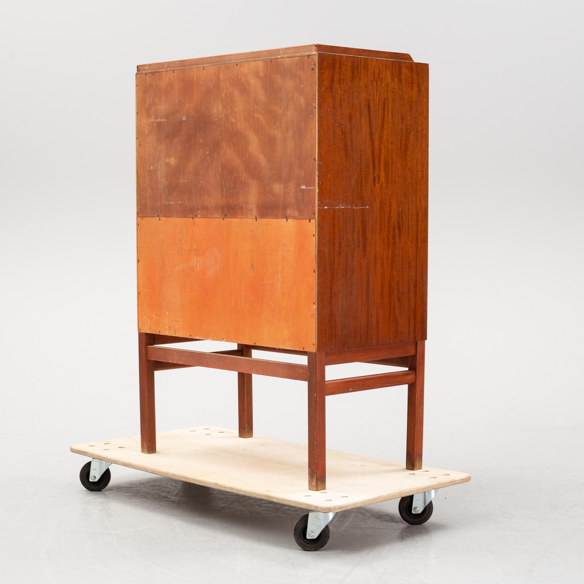 Axel Larsson, a mahogany secretaire, Svenska Möbelfabrikerna, Bodafors, 1940's/50's.