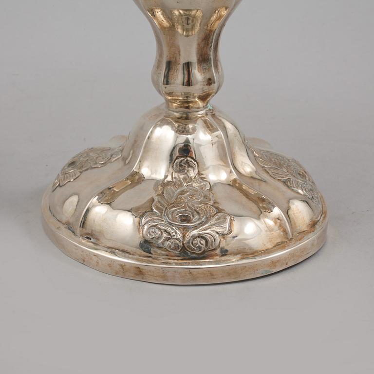 SKÅL PÅ FOT, silver, Johan Wahlström, Jönköping, 1853. Vikt 235 gram.