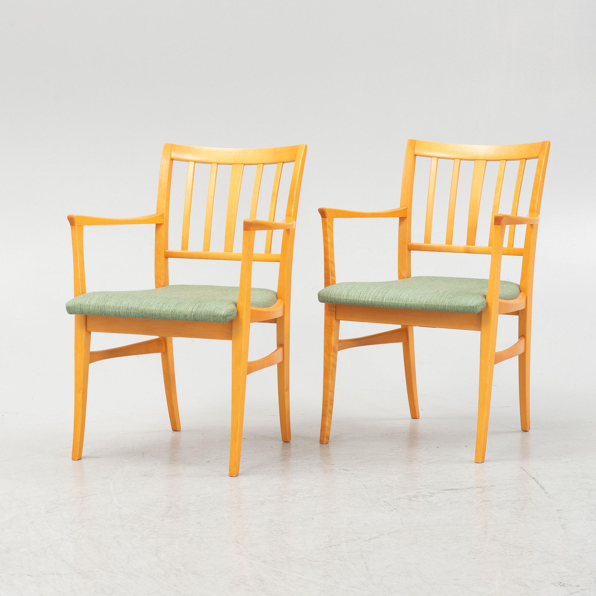 Carl Malmsten, a pair of 'Talavid' chairs, O.H. Sjögren, second half of the 20th Century.
