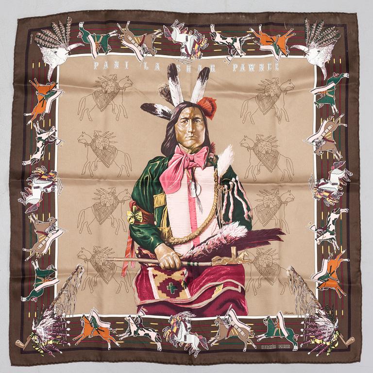 HERMÉS, SCARVES, 2, "Chasse en Inde" & "Pani la shar pawnee".