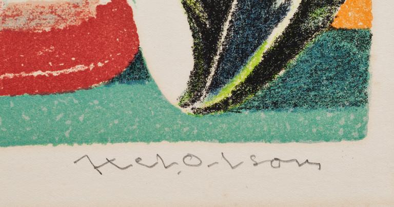 AXEL OLSON, färglitografier, 2 st, signerade och numrerade.