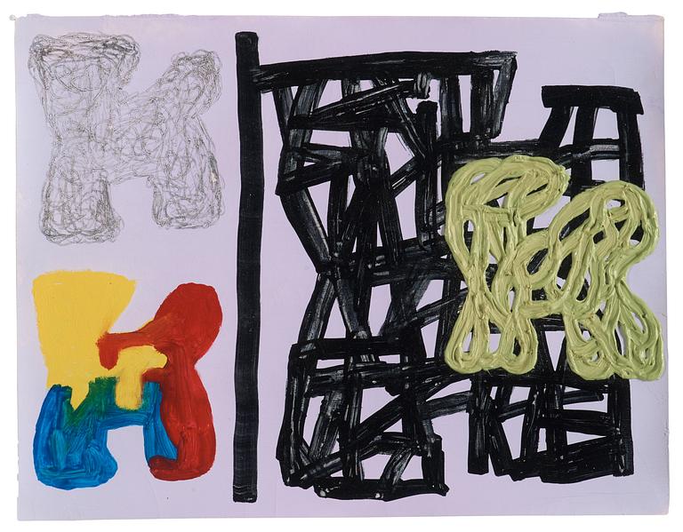 Jonathan Lasker, "Untitled (Study for ”Stable Aberrance”)".